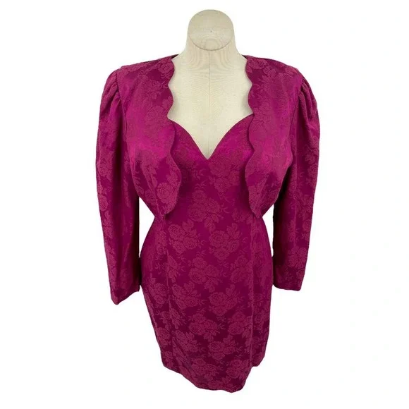 Vintage | Dresses | Vintage 9s Floral Woven Sweetheart Mini Dress  Sleeveless With Jacket Roberta L | Poshmark
